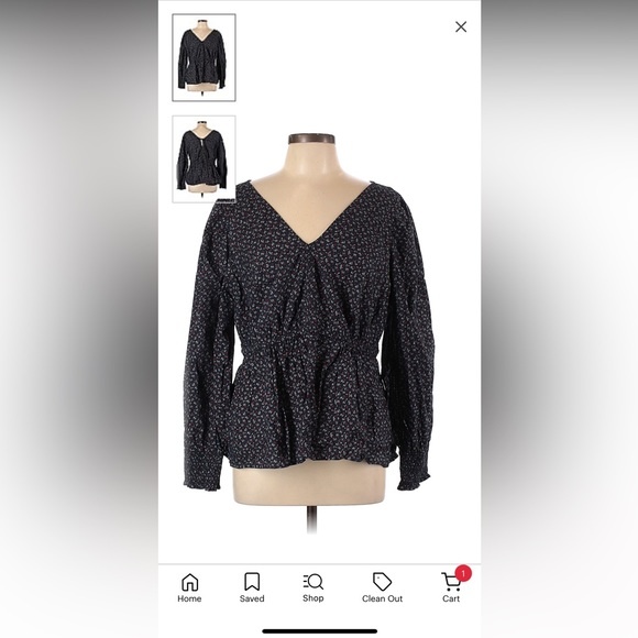 NWT Madewell Floral Top 1X - Picture 5 of 12